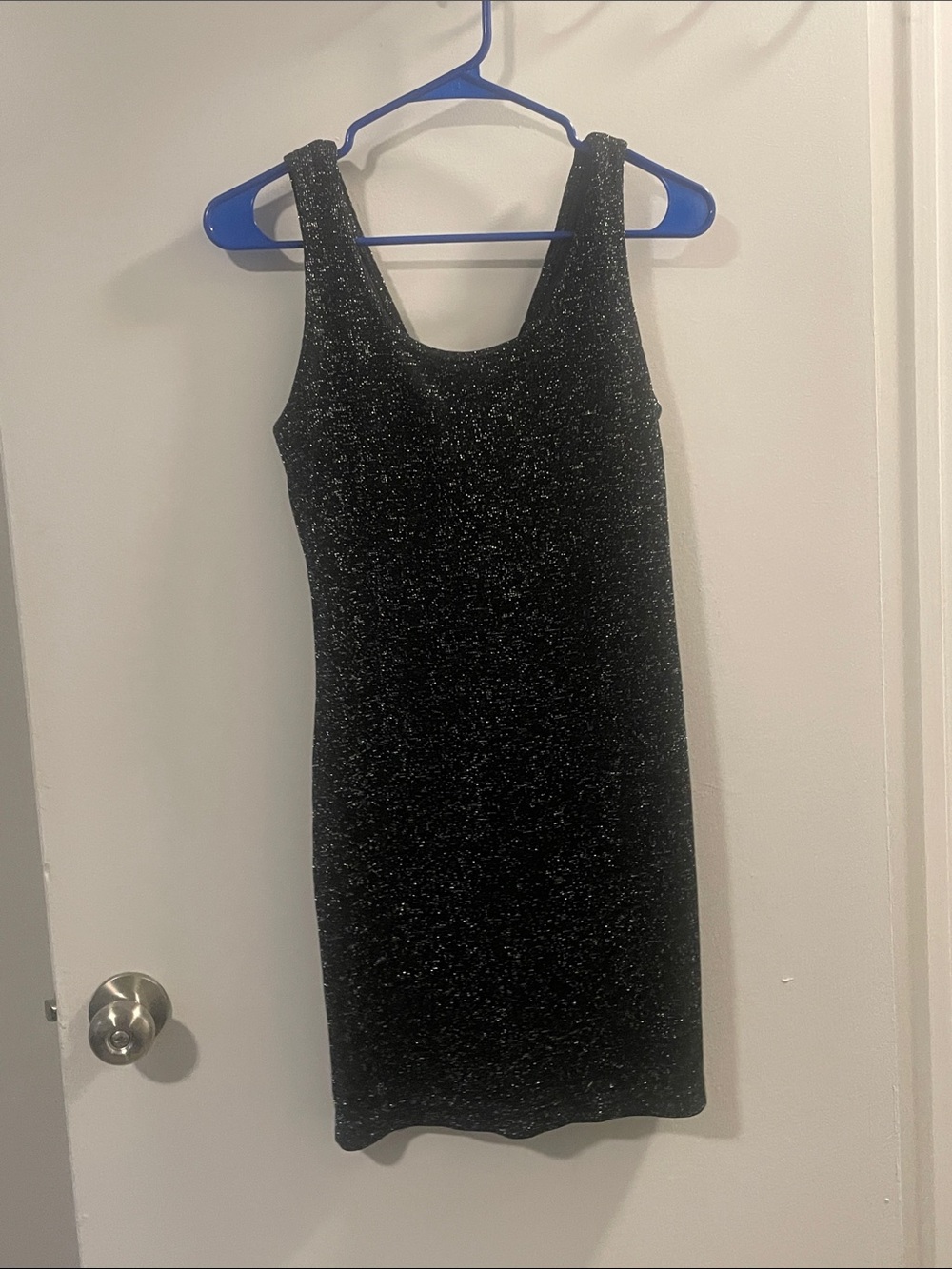 Women’s size medium cocktail mini dress Black Sparkle Tank Sheath Dress